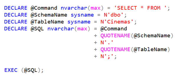 T-SQL 101: 126 Executing Dynamic SQL Statements in SQL Server T-SQL