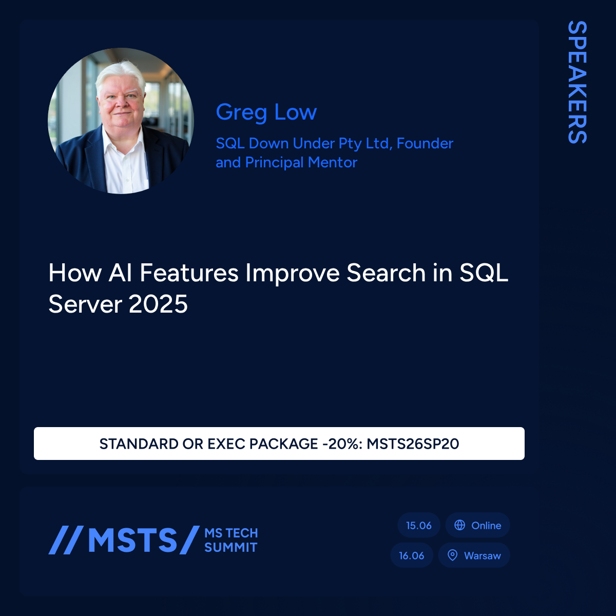 General: MS Tech Summit 2026 is coming soon and I'll be speaking