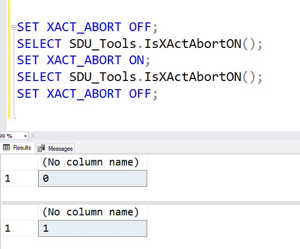SDU Tools: Is XACT_ABORT on in my SQL Server session?