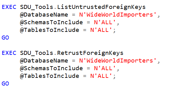 SDU Tools: List and Retrust Untrusted Foreign Key Constraints in SQL Server