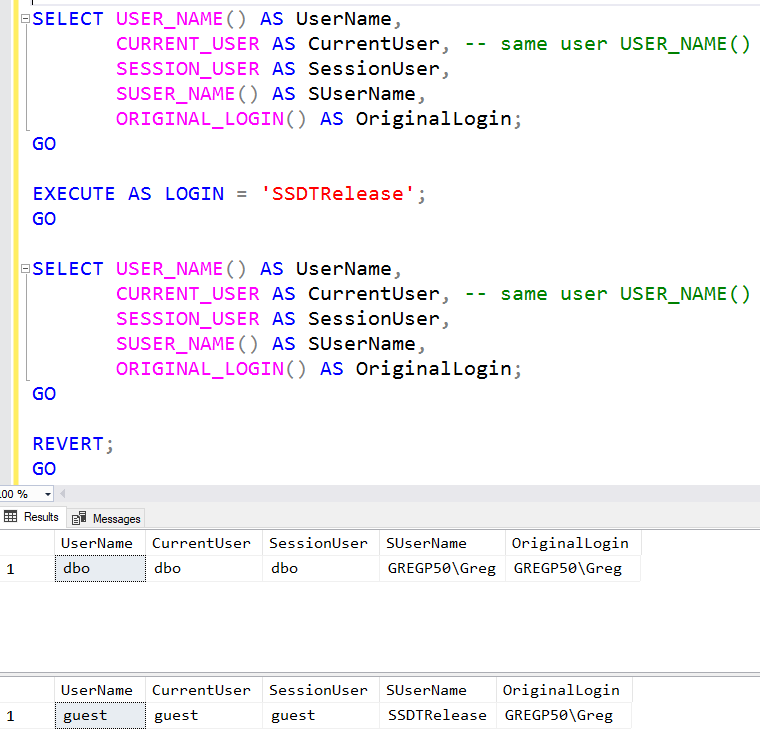 SQL: Make sure to use ORIGINAL_LOGIN when auditing