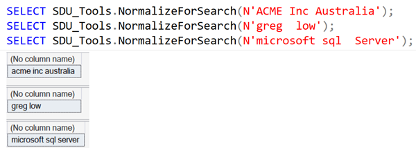 SDU Tools: Normalize for Search in SQL Server T-SQL