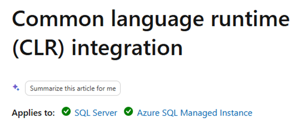 SQL: What types of objects are useful in SQL CLR?