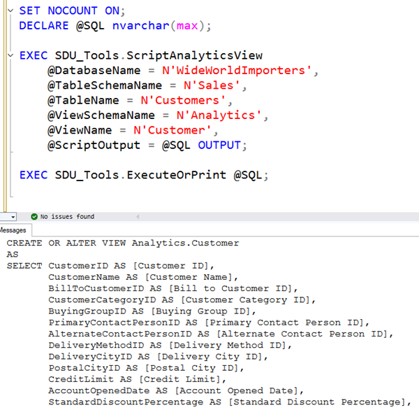 SDU Tools: Script Analytics View