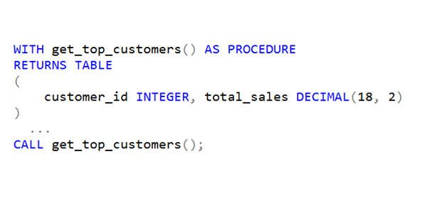 SQL Server temporary stored procedures vs Snowflake anonymous stored procedures