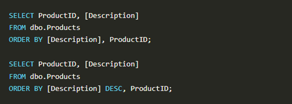 SQL: There is no default output order for SQL queries