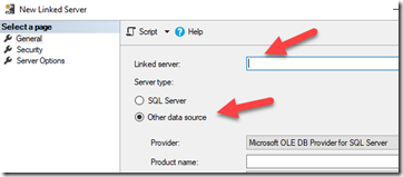 Linked server alias 1