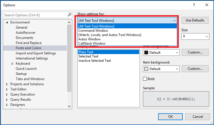 SQL: Fix - Missing Font Options in SQL Server Management Studio (SSMS ...