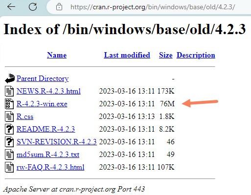 R download
