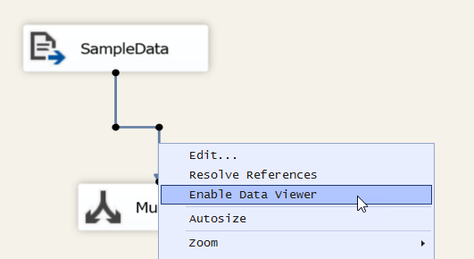 Enable data viewer