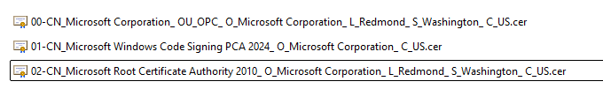 SSMS Install Missing Certificates