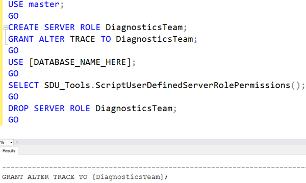 SDU Tools: Script User Defined Server Role Permissions in SQL Server ...