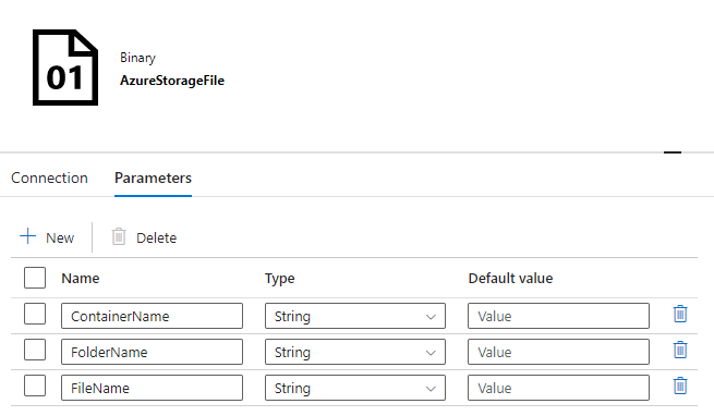 Dataset parameters